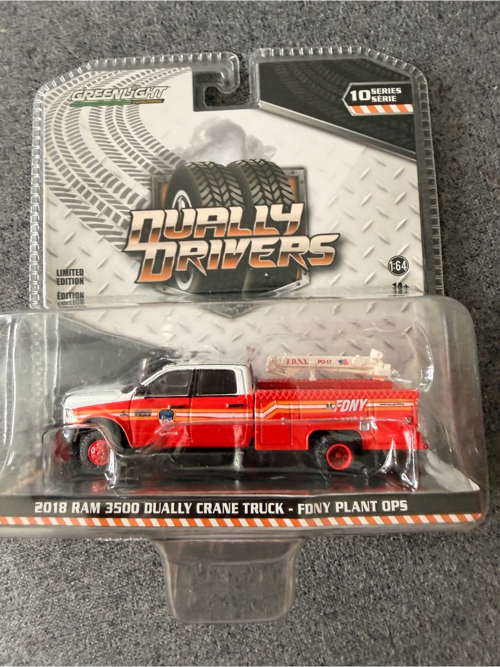 Dually Drivers 2018 RAM 3500 FDNY Plant Ops Toy Truck - Red & White